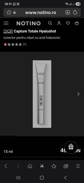 Dior capture totale hyalushot antirid