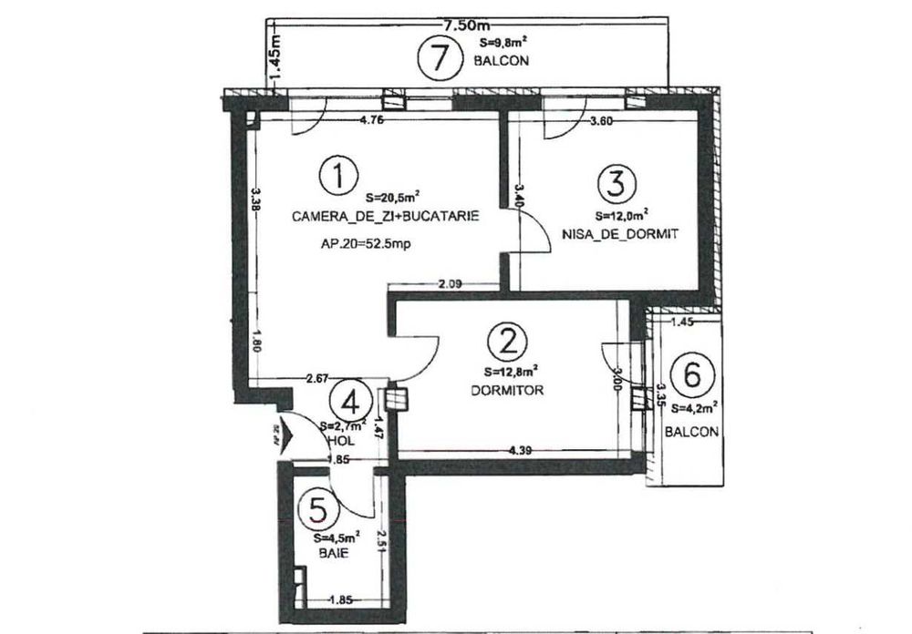 Apartament cu 3 camere - Parcare inclusa l Semifinisat l Complex nou