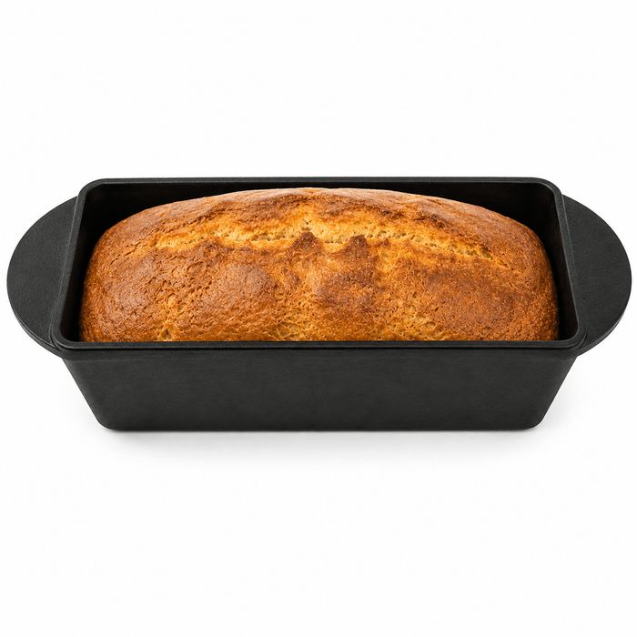 Tavă Newalor din fontă pentru pâine, cu capac, 35 × 13,5 × 11 cm, 3 litri, NW43