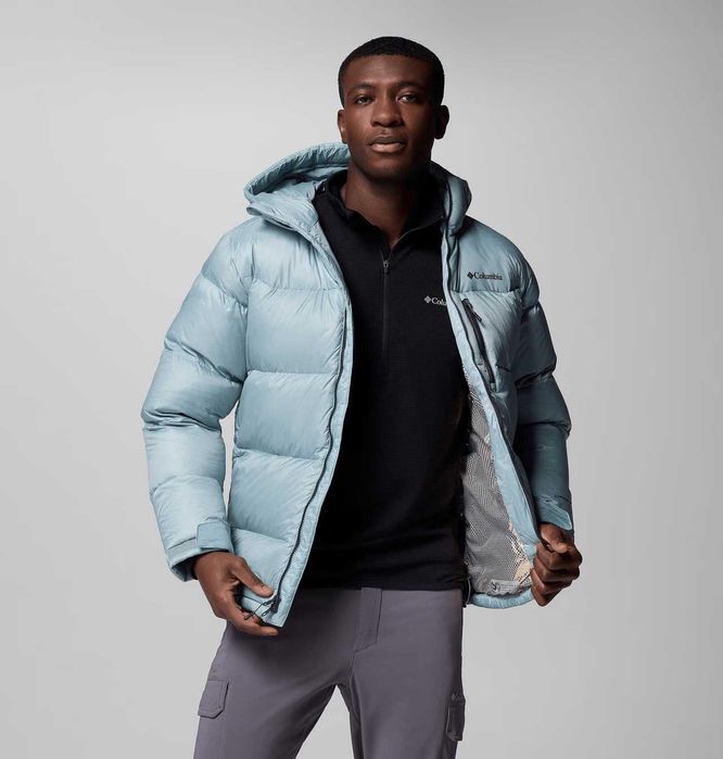 Columbia, Geacă cu puf Cloudview Down Hooded, Albastru, M