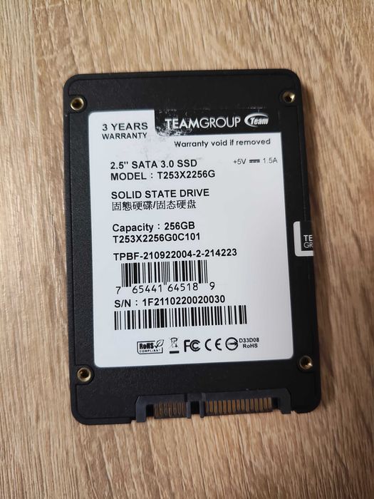 SSD диск 256Гб не рабочий