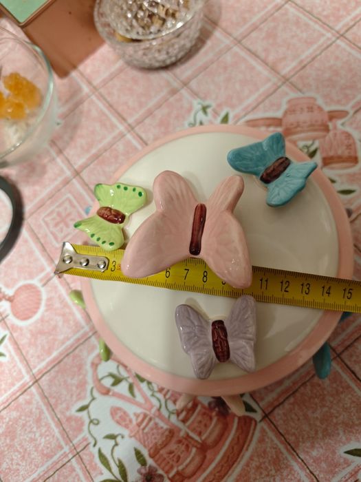 Конфетница с бабочками 15см