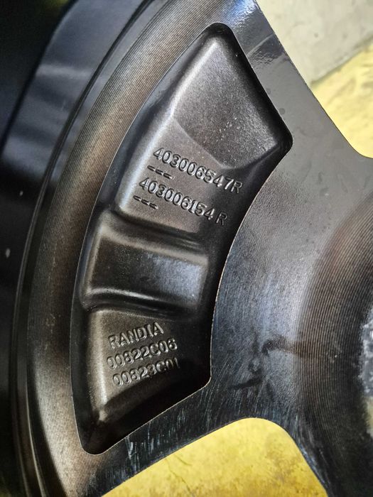 4 Jante Aliaj 4x100 16'' OEM Dacia Logan Dokker Sandero Jogger - MODEL 2026 / Renault Clio Captur 6.5J ET 45 !