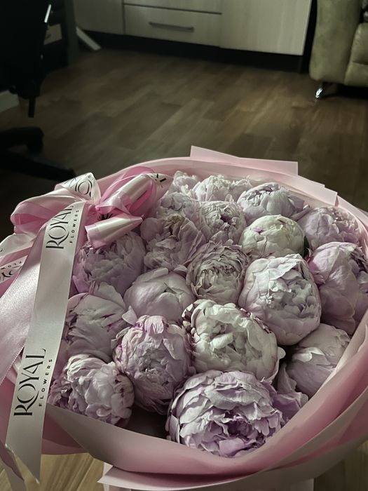 Пионы букет нежные