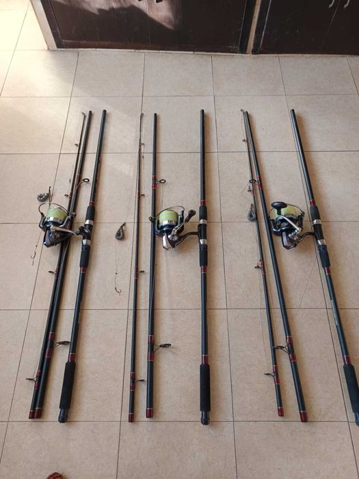 Продавам два бюджетни шаранджийски комплекта и ел. двигател