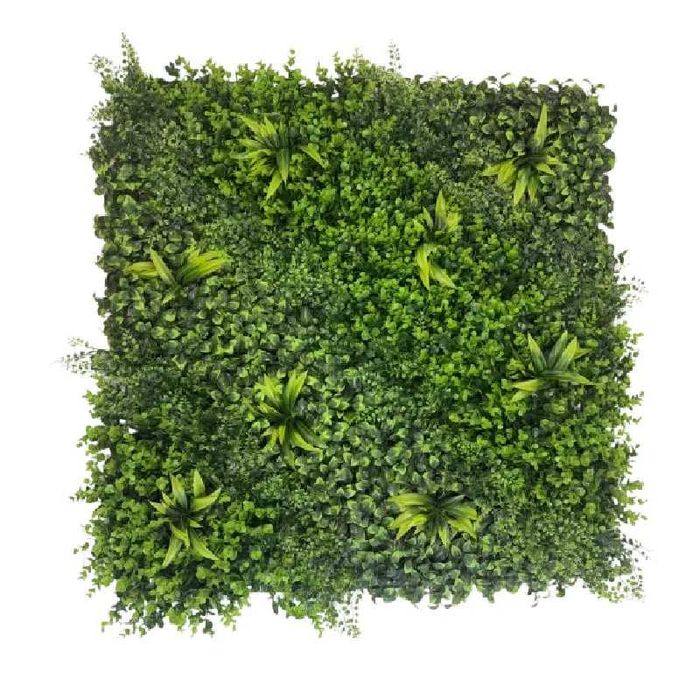 Panou decorativ verde cu mix de plante artificiale 1mx1m Spring