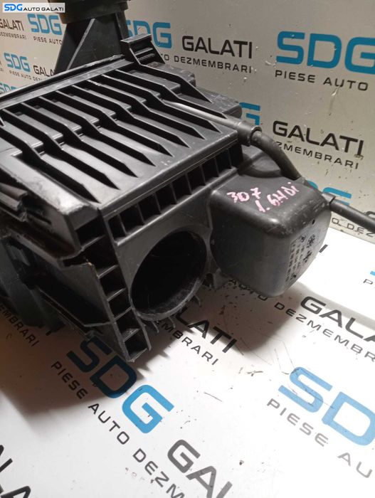 Carcasa Filtru Aer Peugeot 307 1.6 HDI 2001 - 2008 Cod 9643015880D 9640589780C [M7385]