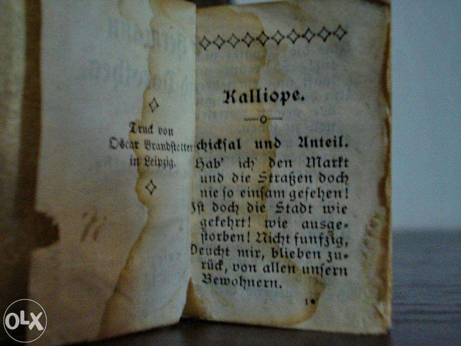 Carte miniatura Johann Wolfgang von Goethe-- Hermann und Dorothea 1907