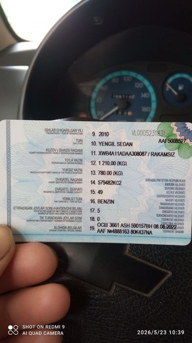 Matiz sotiladi   .