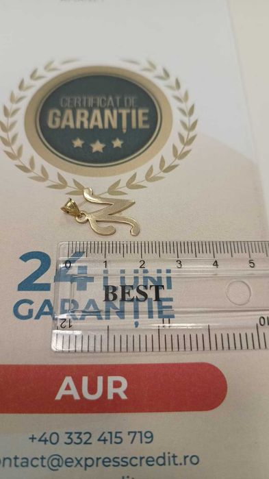 [AG24 Harlau B.45725.2] Pandantiv aur 14k 1.09gr - Garantie 2 ani!