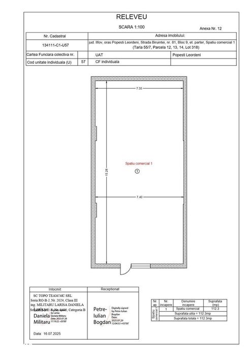 Spațiu comercial 112,3 mp | 81 Residence | Popești-Leordeni