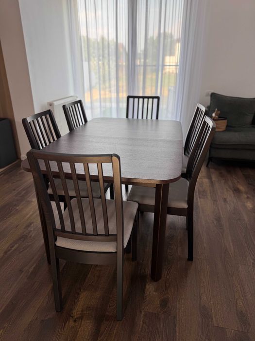 Masa extensibila IKEA STRANDTORP + Scaune - living