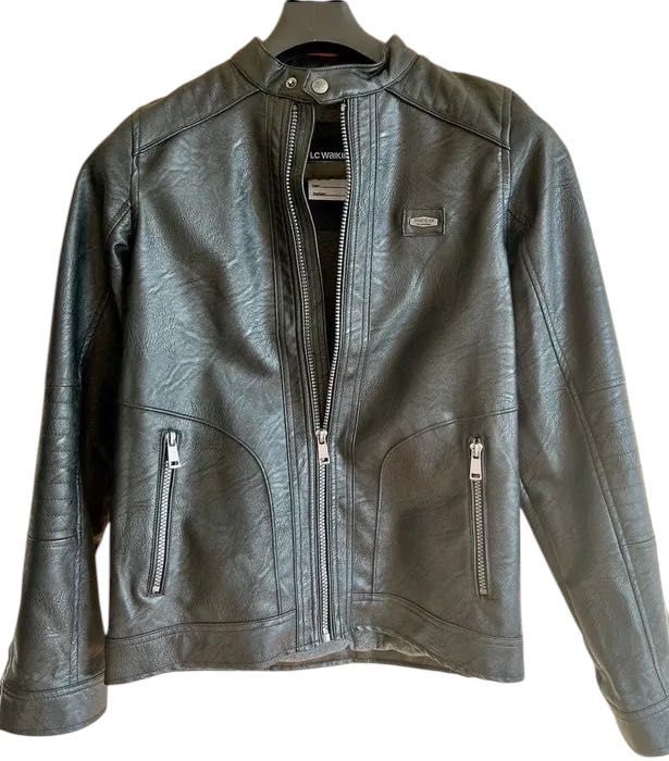 Гъзарско яке еко кожа за малък пич 146-152 см