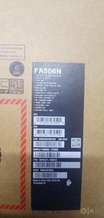 Asus Tuf gaming ноутбук