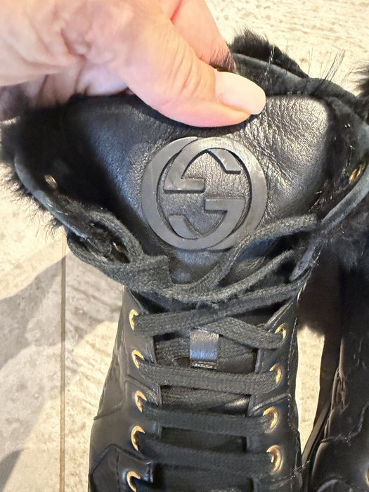 Оригинални дамски кожени боти Gucci