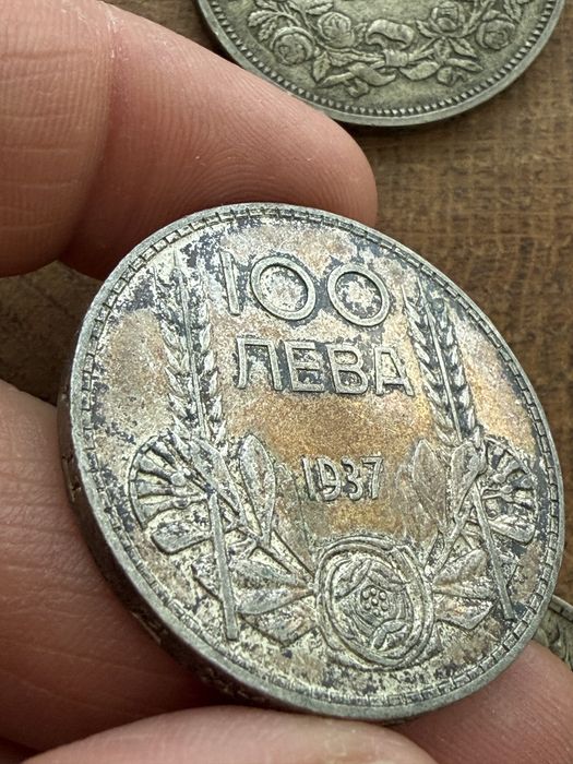 10 монети лот Борис 100 лева , неизчистени гланц