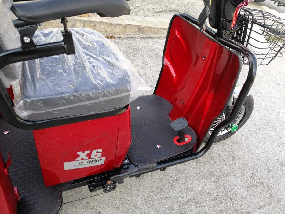 Електрическа Триколка 1500W Cargo Двуместна RED