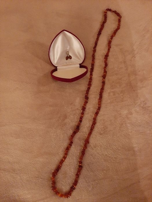 Colier Chihlimbar+Cercei Chihlimbar/argint