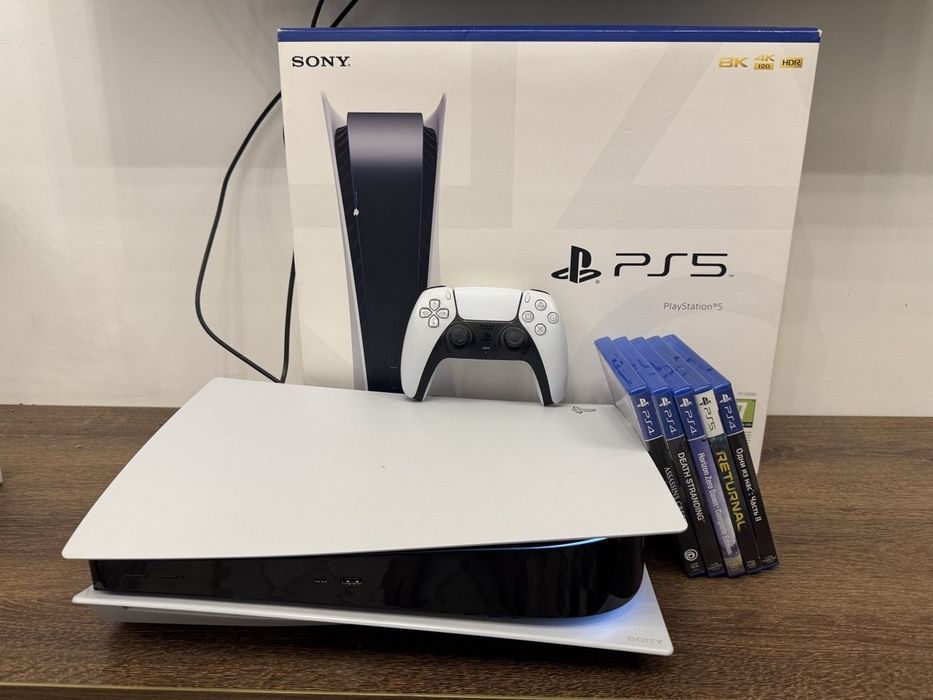 PS5 + игры + зарядная станция