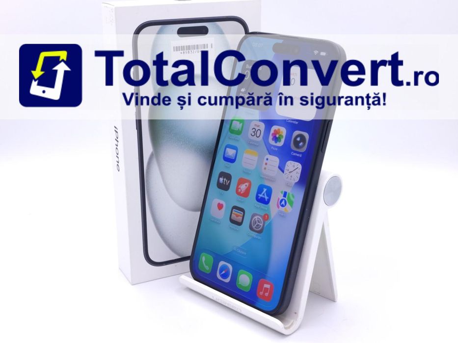 Apple iPhone 15 Plus 128GB Black 6GB, Garantie 24 luni | #D89832