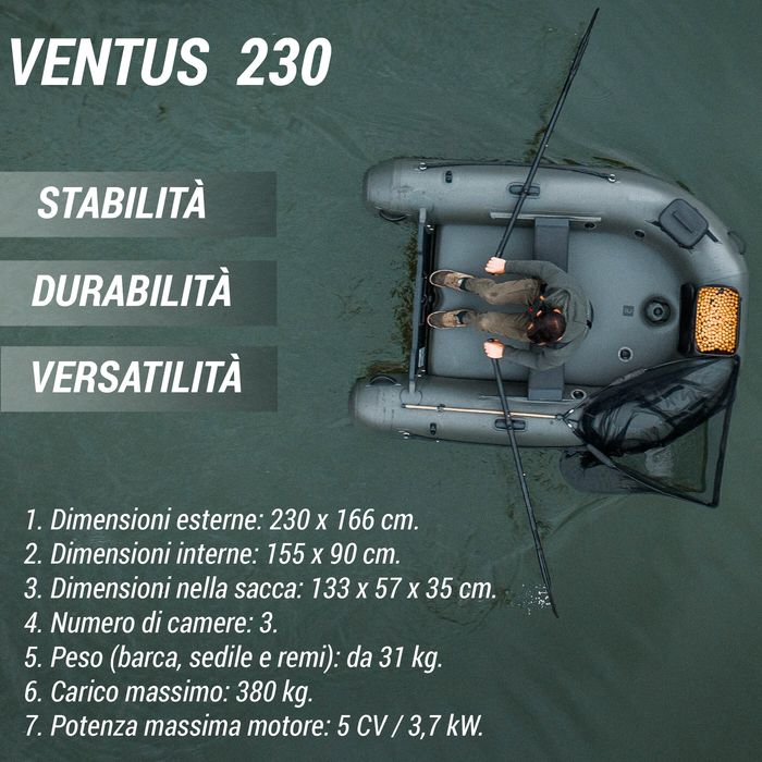 Barcă Pneumatică Ventus 230 Pescuit la - produs resigilat Decathlon