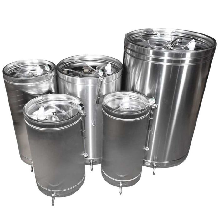 Butoi (cisternă) INOX cu capac flotant 350 L cu camera din silicon