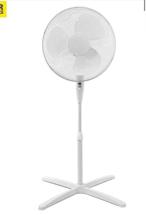 Ventilator de podea 40 cm oscilant 3 trepte înălțime și înclinare reglabile – alb