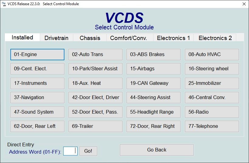 Tester pe Vw, Audi, Seat, Skoda
