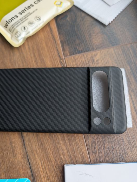 Set husa fibra de carbon și 3 folii google pixel 8 pro  husa carbon