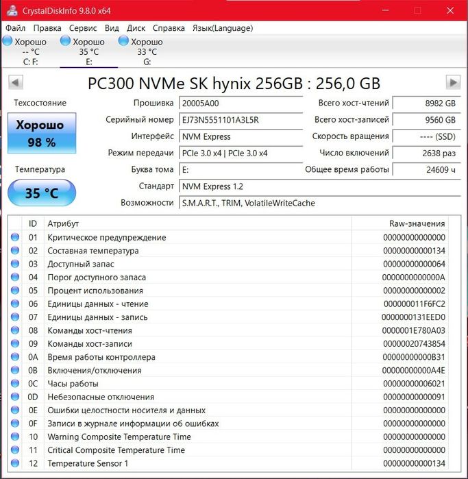 NVMe 256gb SSD m.2