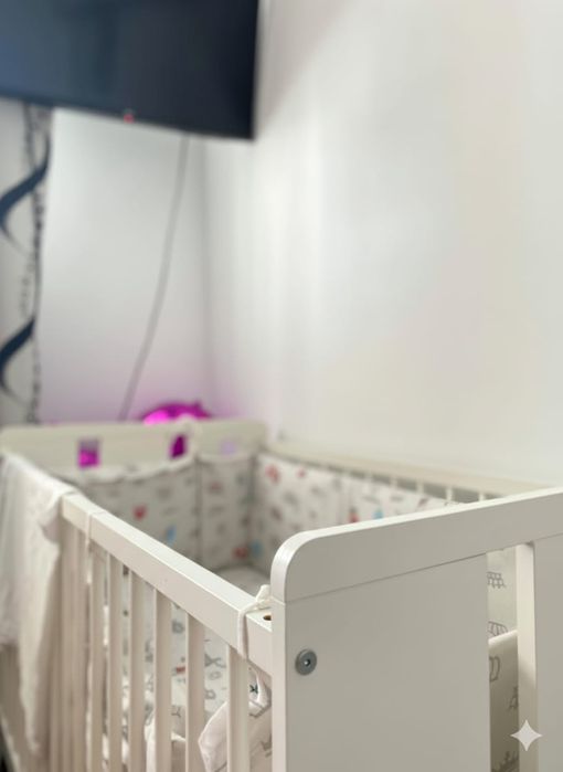 Pătut de bebeluși cu saltea cocos