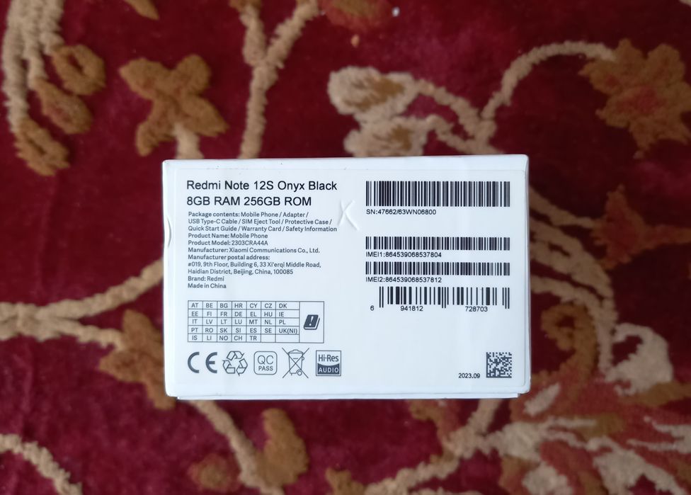 Redmi note 12s 8/256gb soiladi