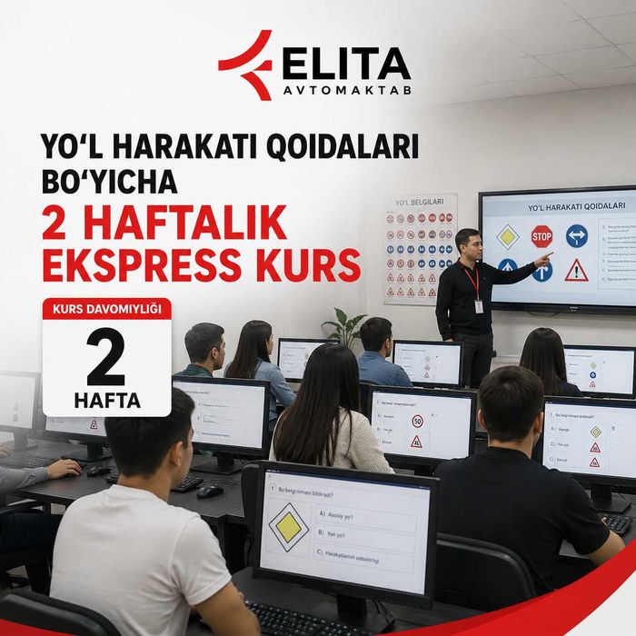 Yo‘l harakati qoidalari bo‘yicha 2 haftalik ekspress kurs