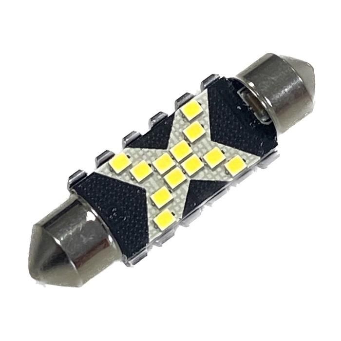 Led крушки festoon c5w 12smd canbus 2016 39мм бели 12v 24v flyseen ...