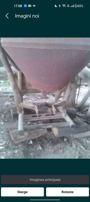 Vând mașină de împrăștiat îngrășăminte fara reductor.