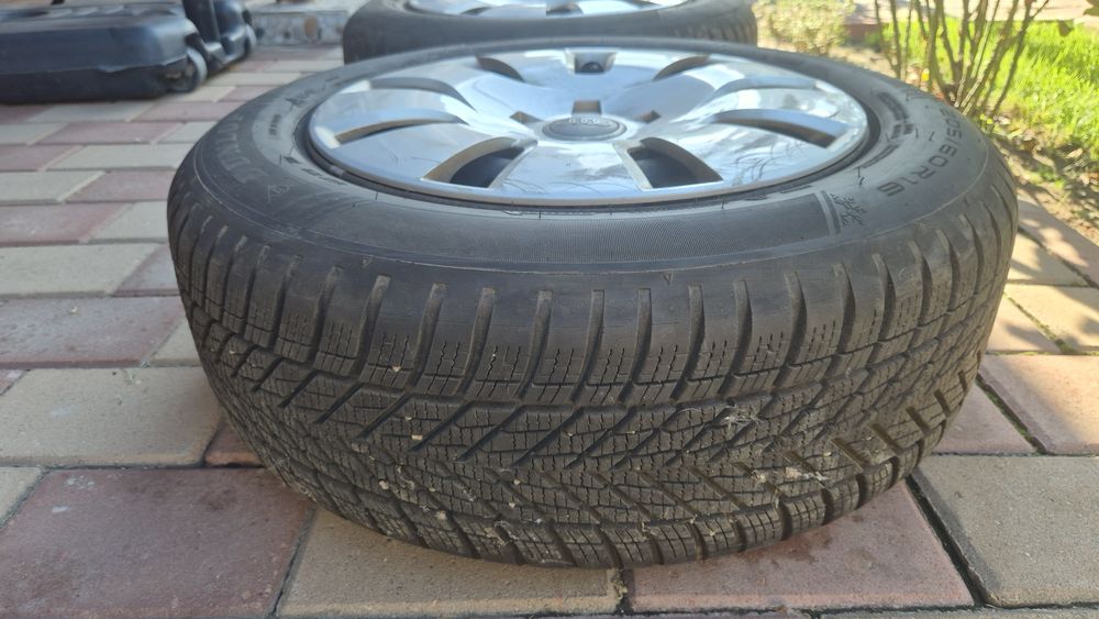 Anvelope Iarna Dunlop 205/60/16 + jante si capace Audi A4