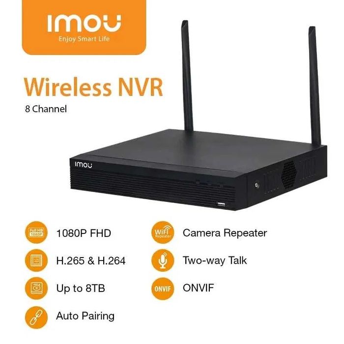 8 канален NVR IMOU + Хард диск 2TB комплект