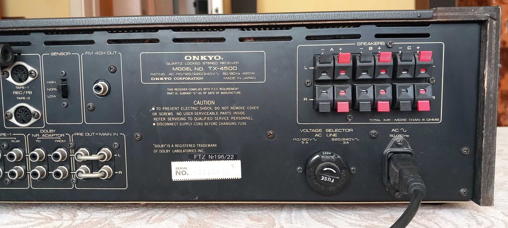 Amplituner Onkyo Tx-4500 Siemens RS 555 Fisher RS ​​​​580