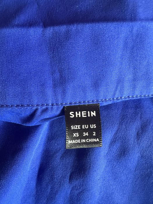 Сет риза и къси гащи, турскосиньо Shein XS