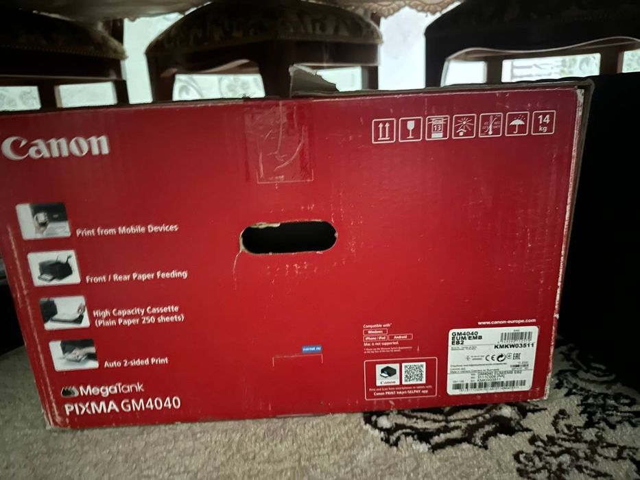 Принтер Canon MegaTank — новый, Wi-Fi, печать 18 000 стр