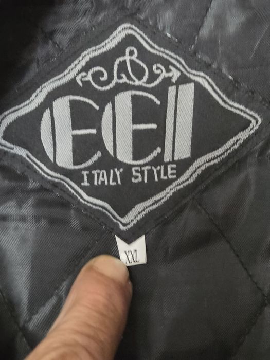Geacă Vintage EEI Italy Style Bomber / Biker XXL Neagră