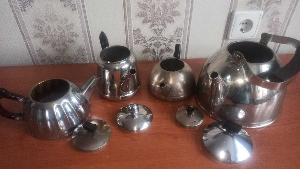 Чайники советские мельхиор