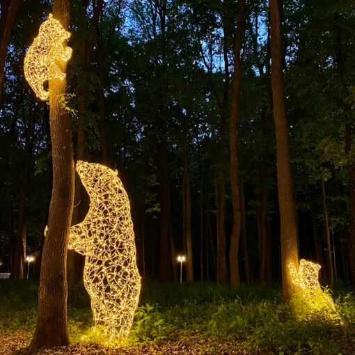 Urs LED gigant 270 cm — figura decorativa metalica | IN STOC