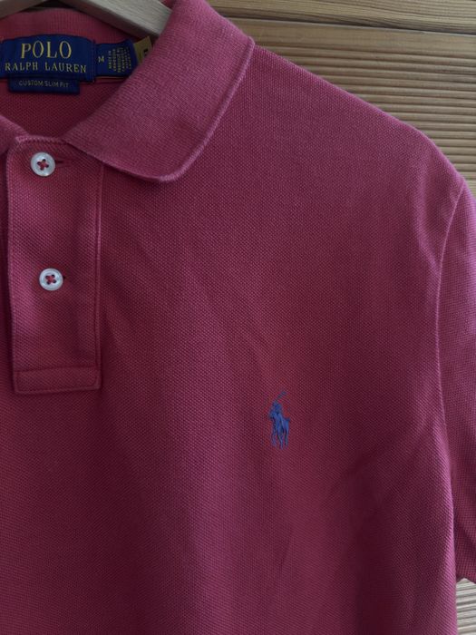 Оригинална мъжка тениска с яка Polo Ralph Lauren Custom Slim Fit (Размер M)