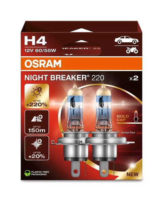 НОВО: Автомобилни крушки OSRAM NIGHT BREAKER 220% - H4/H7/H11