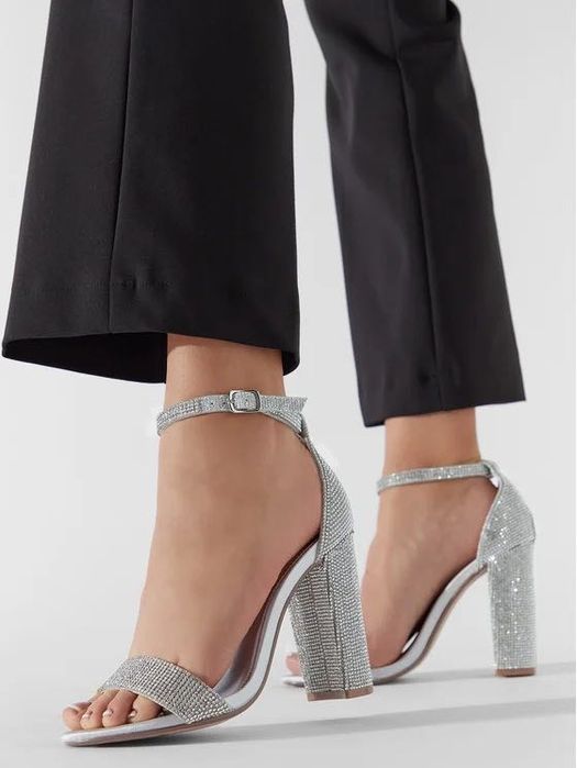 Обувки токчета Steve Madden лъскави бляскави 40 номер камъни