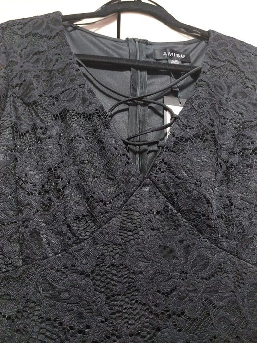 Nou Rochie neagra dantela pt ocazie, M  cu eticheta