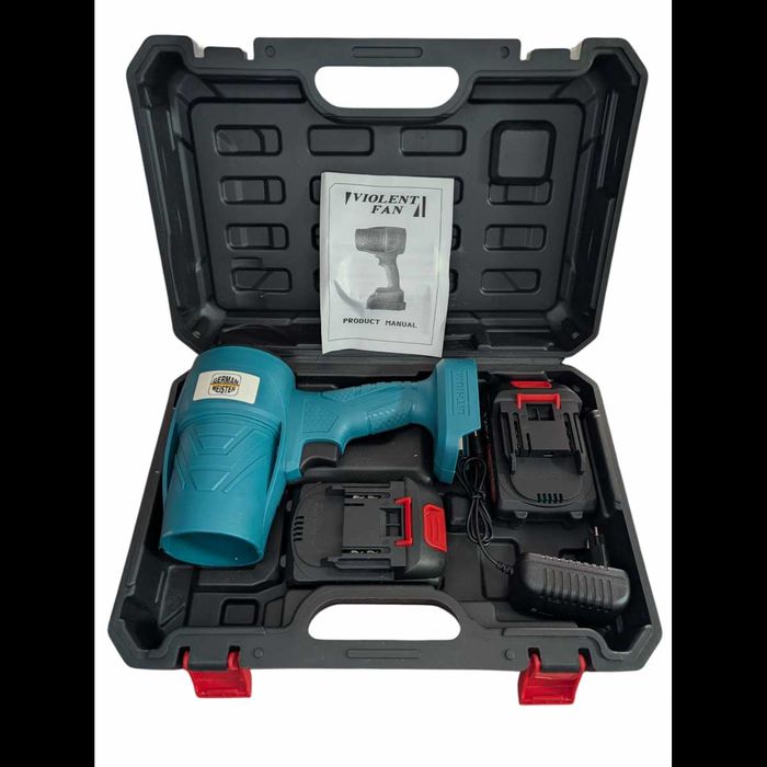 Suflantă aer portabilă GERMAN MEISTER cu 2 acumulatori 128V 8Ah