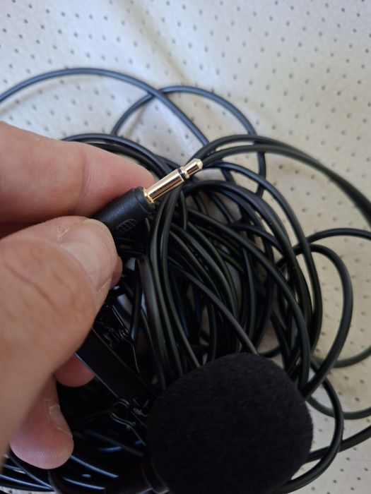 Microfon Lavalieră Cablu Extralung 10 Metri
