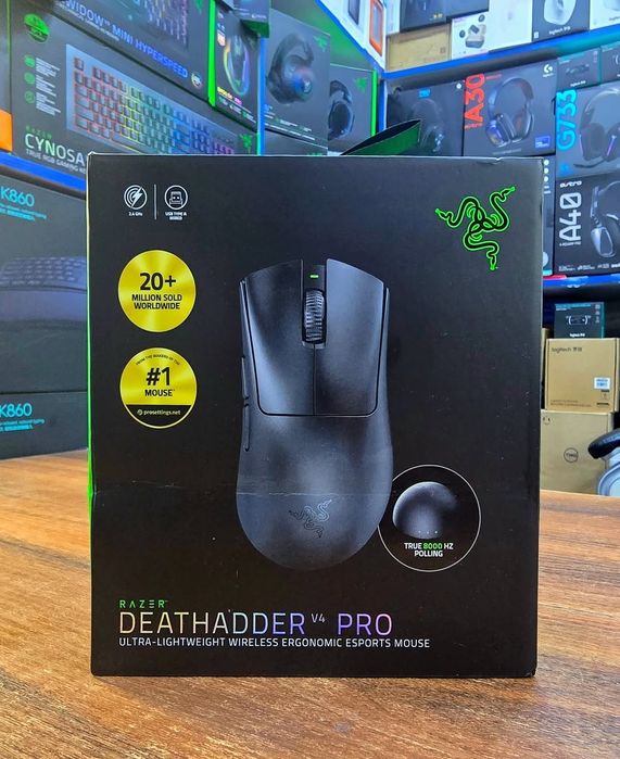 СКИДКА! RAZER Deathadder V4 PRO Black Беспроводная мышка/мышь